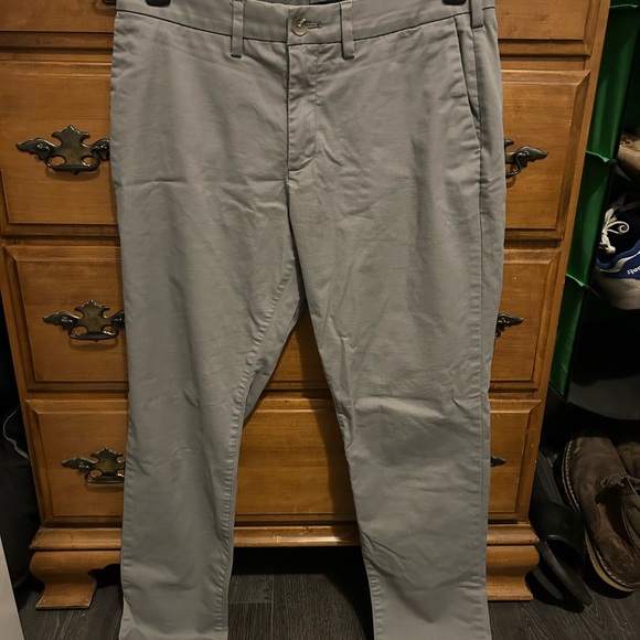 Express Men’s Athletic Slim Hyper Stretch Chino Pants - Gray - Picture 1 of 2
